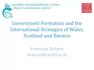 Government Formation and the International Strategies of Wales, Scotland and Bavaria