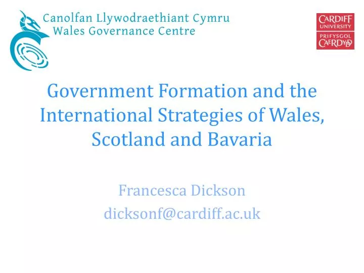 government formation and the international strategies of wales scotland and bavaria