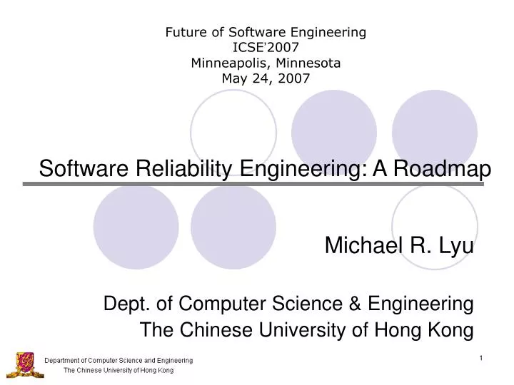 software reliability engineering a roadmap
