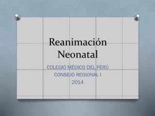 reanimaci n neonatal