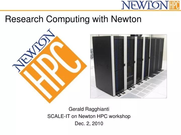 research computing with newton