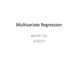 Multivariate Regression