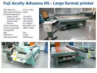 Fuji Acuity Advance HS - Large format printer