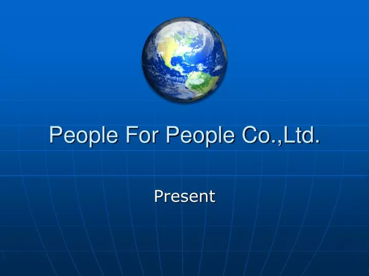 people for people co ltd