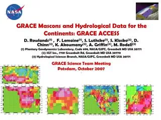 GRACE Mascons and Hydrological Data for the Continents: GRACE ACCESS