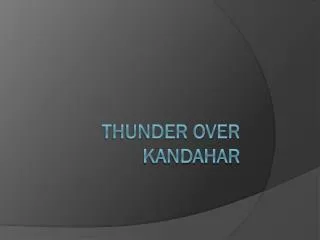 Thunder Over Kandahar