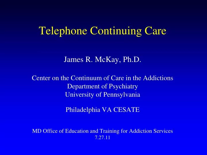 telephone continuing care
