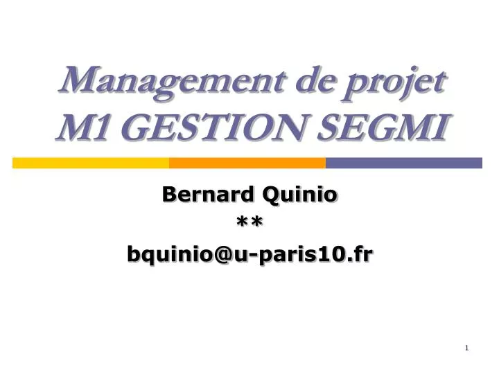 management de projet m1 gestion segmi