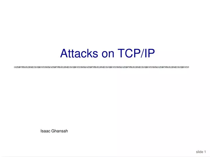 attacks on tcp ip