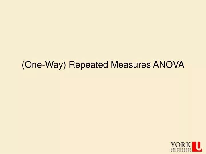 one way repeated measures anova