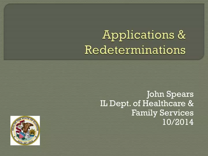 applications redeterminations