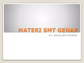 materi smt genap