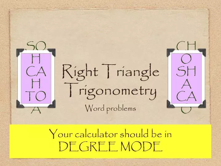 right triangle trigonometry