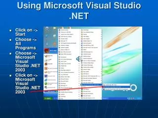 Using Microsoft Visual Studio .NET