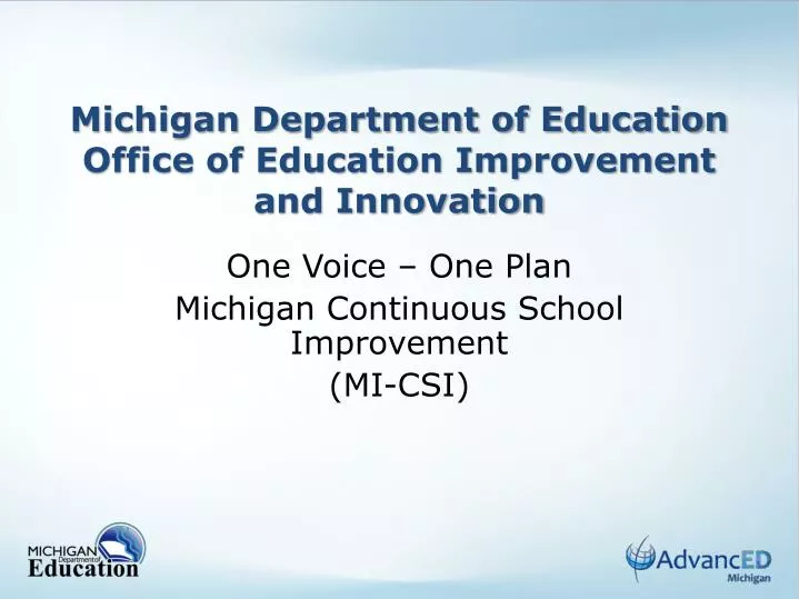 michigan department of education office of education improvement and innovation