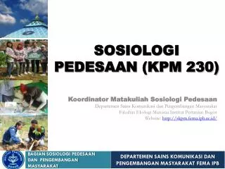 sosiologi pedesaan kpm 230