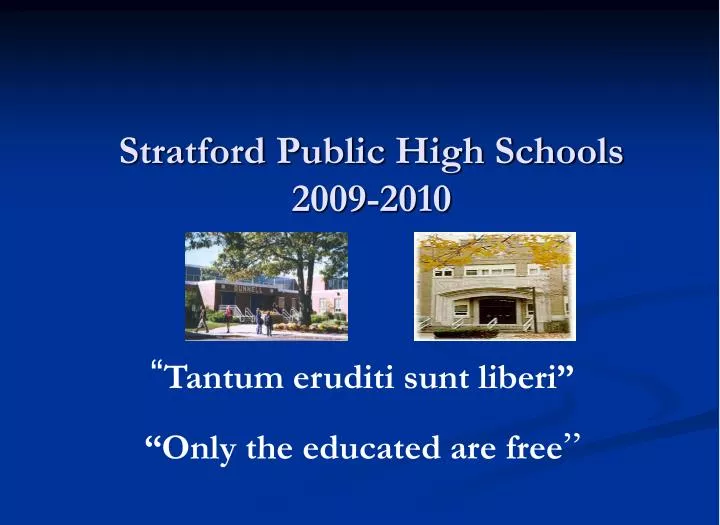 stratford public high schools 2009 2010