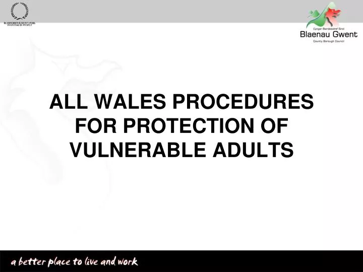 all wales procedures for protection of vulnerable adults