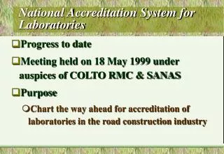 National Accreditation System for Laboratories