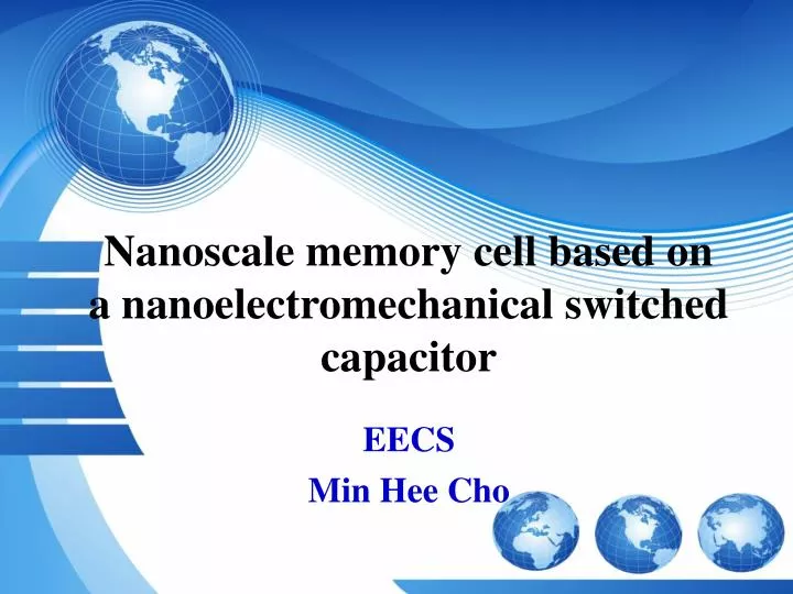 nanoscale memory cell based on a nanoelectromechanical switched capacitor