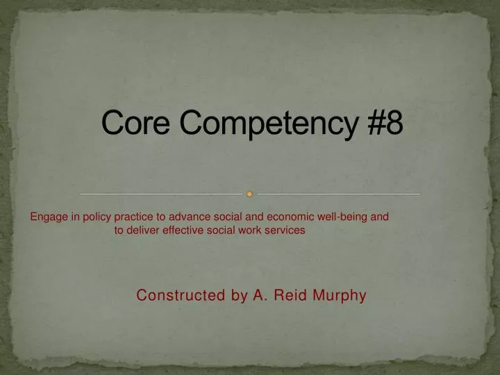 core competency 8