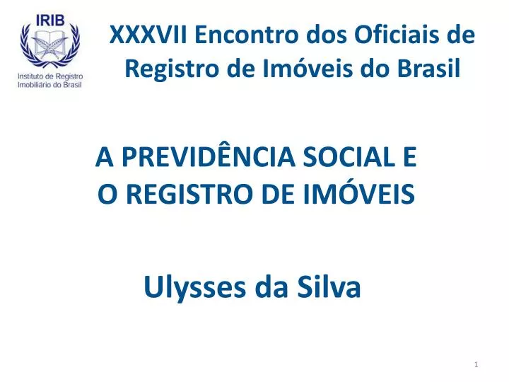 xxxvii encontro dos oficiais de registro de im veis do brasil