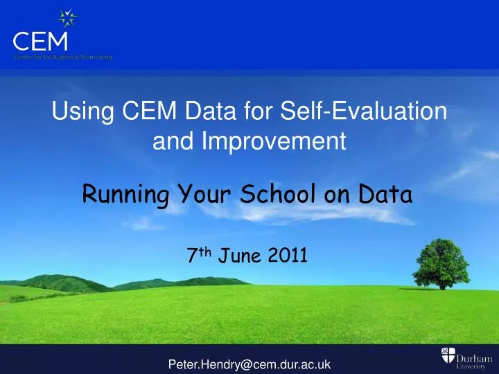 using cem data for self evaluation and improvement