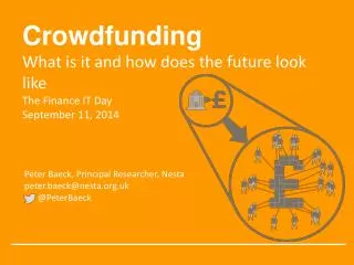 Crowdfunding What is it and how does the future look like The Finance IT Day