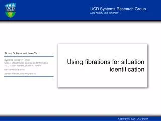 Using fibrations for situation identification