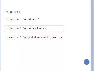 agenda