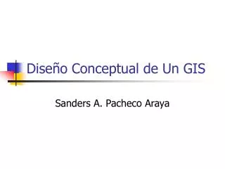 dise o conceptual de un gis