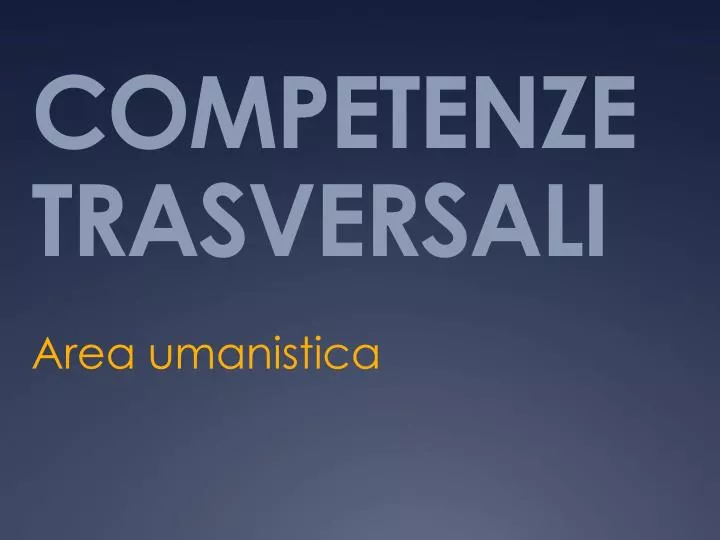 competenze trasversali