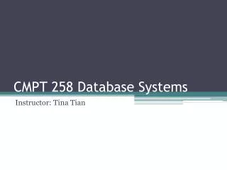 CMPT 258 Database Systems