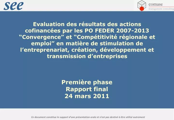 premi re phase rapport final 24 mars 2011