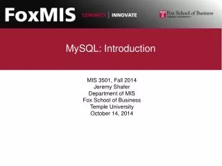 MySQL: Introduction