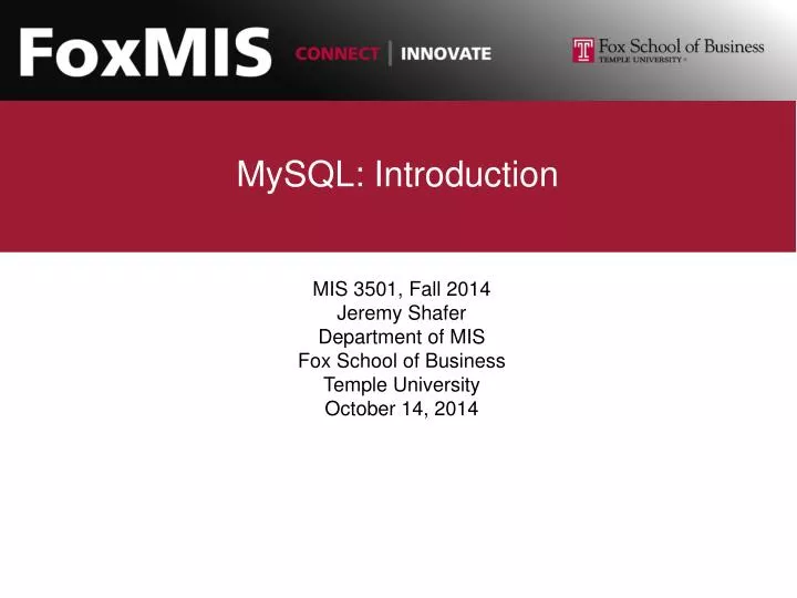 mysql introduction