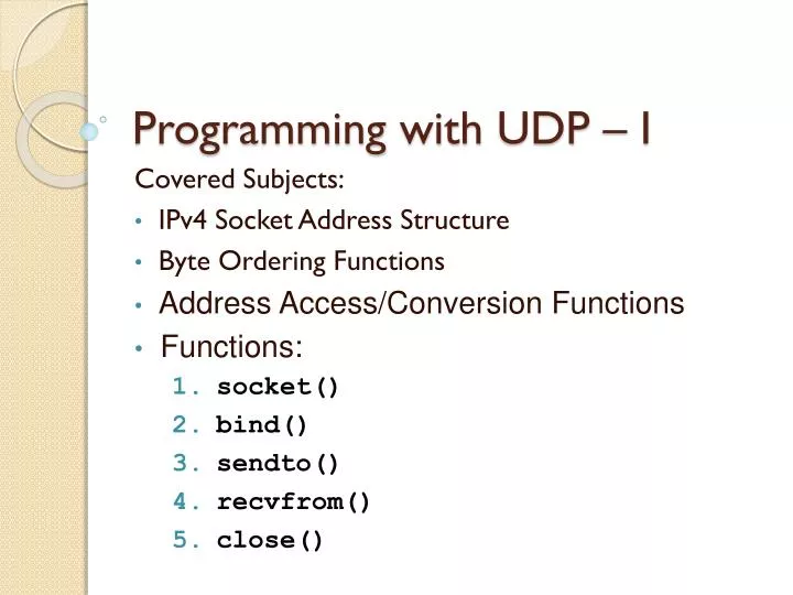 programming with udp i