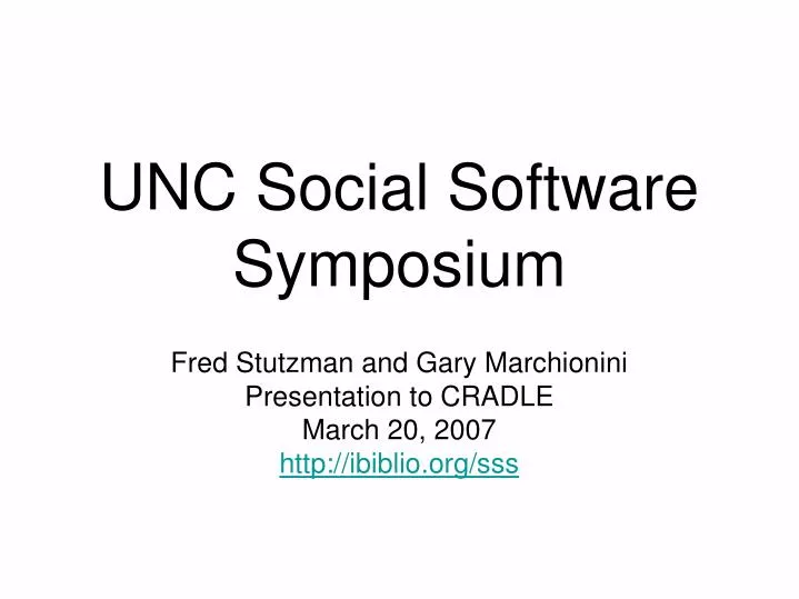 unc social software symposium