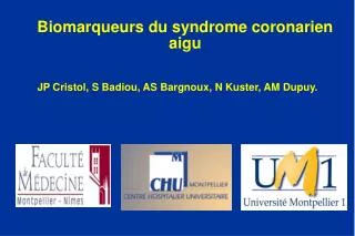 Biomarqueurs du syndrome coronarien aigu