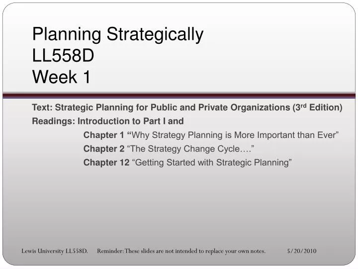 planning strategically ll558d week 1