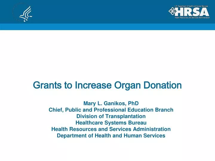 grants to increase organ donation