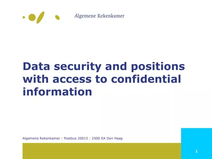data security and positions with access to confidential information