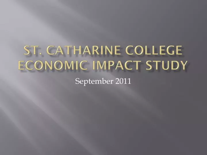 st catharine college economic impact study