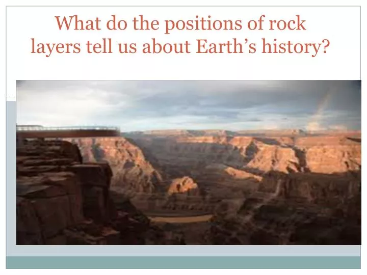 what do the positions of rock layers tell us about earth s history
