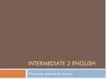 Intermediate 2 English - slide 1