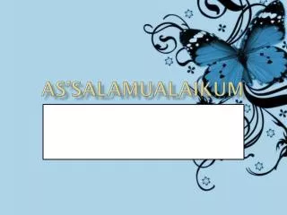 as salamualaikum