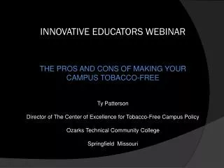 About The Center of Excellence for Tobacco-Free Campus Policy