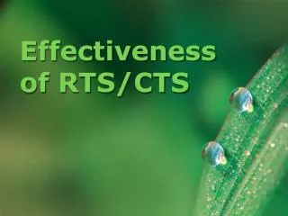 Effectiveness of RTS/CTS