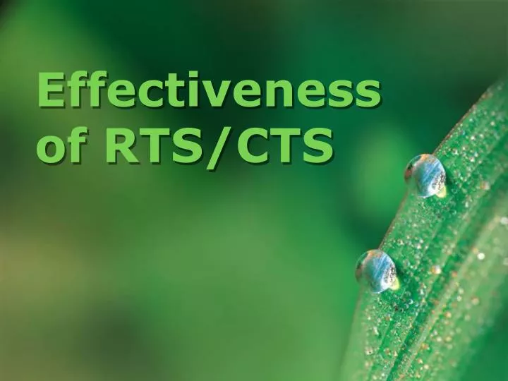 effectiveness of rts cts