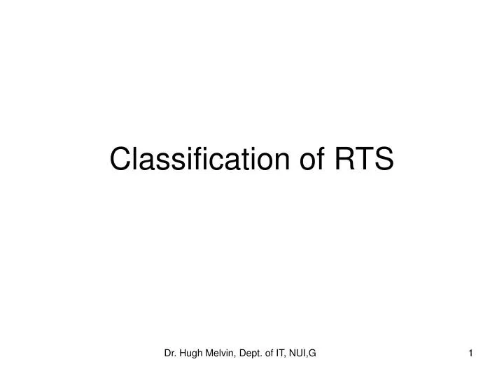 classification of rts